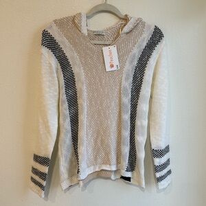 Paper Crane Beige and Black Cowl Neck Sweater